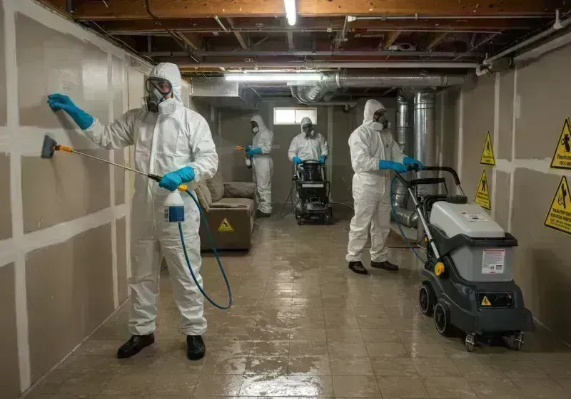 Basement Moisture Removal and Structural Drying process in Wythe County, VA